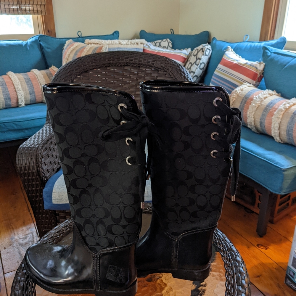 Coach Black tristee rain boots - Picture 2 of 7